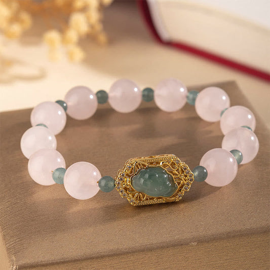WORN WITHIN Rose Quartz Jade Caring Kindness Bracelet
