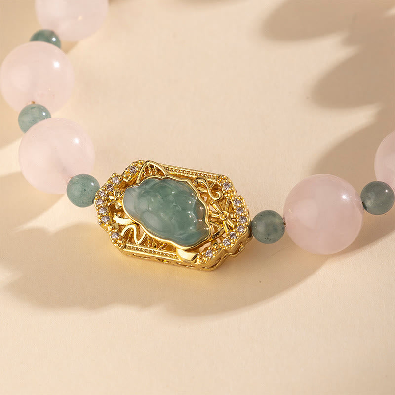 WORN WITHIN Rose Quartz Jade Caring Kindness Bracelet