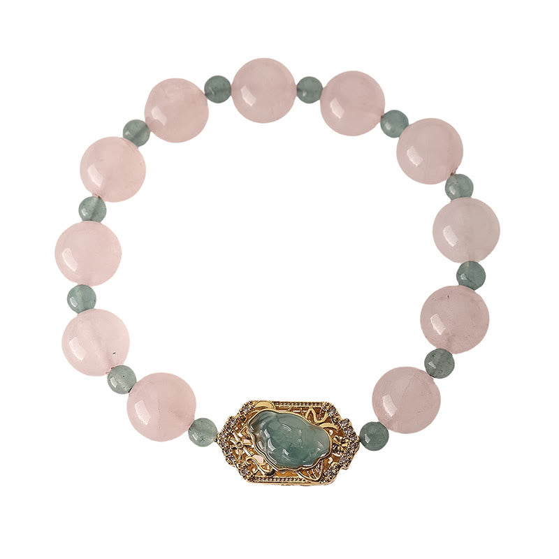 WORN WITHIN Rose Quartz Jade Caring Kindness Bracelet
