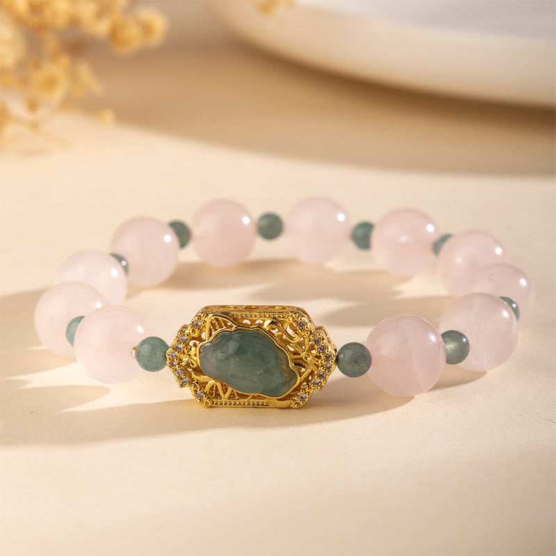 WORN WITHIN Rose Quartz Jade Caring Kindness Bracelet