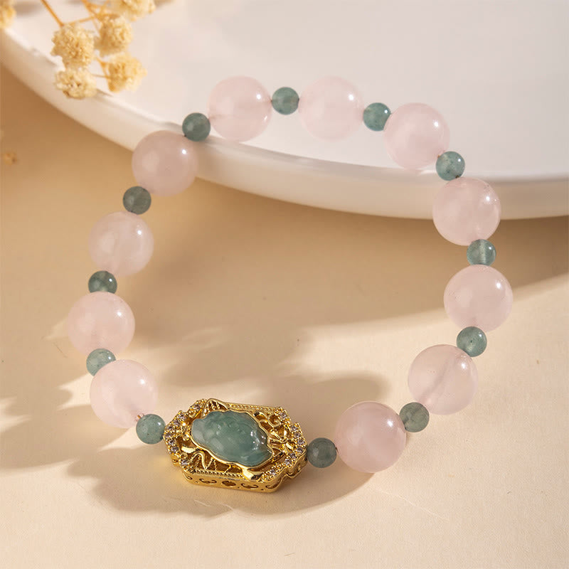 WORN WITHIN Rose Quartz Jade Caring Kindness Bracelet