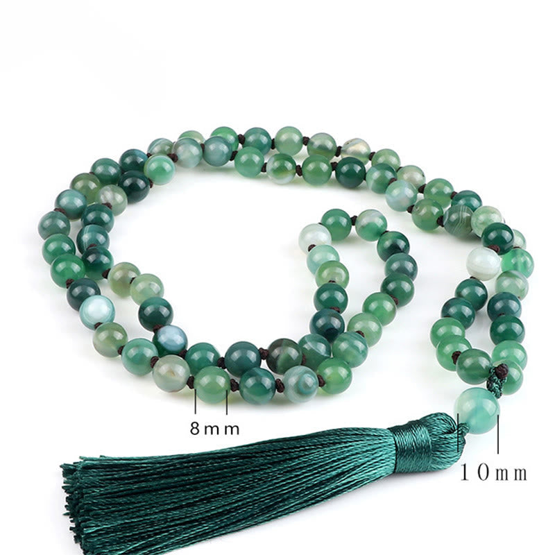 WORN WITHIN Bead Malachite Tassel Protection Bracelet