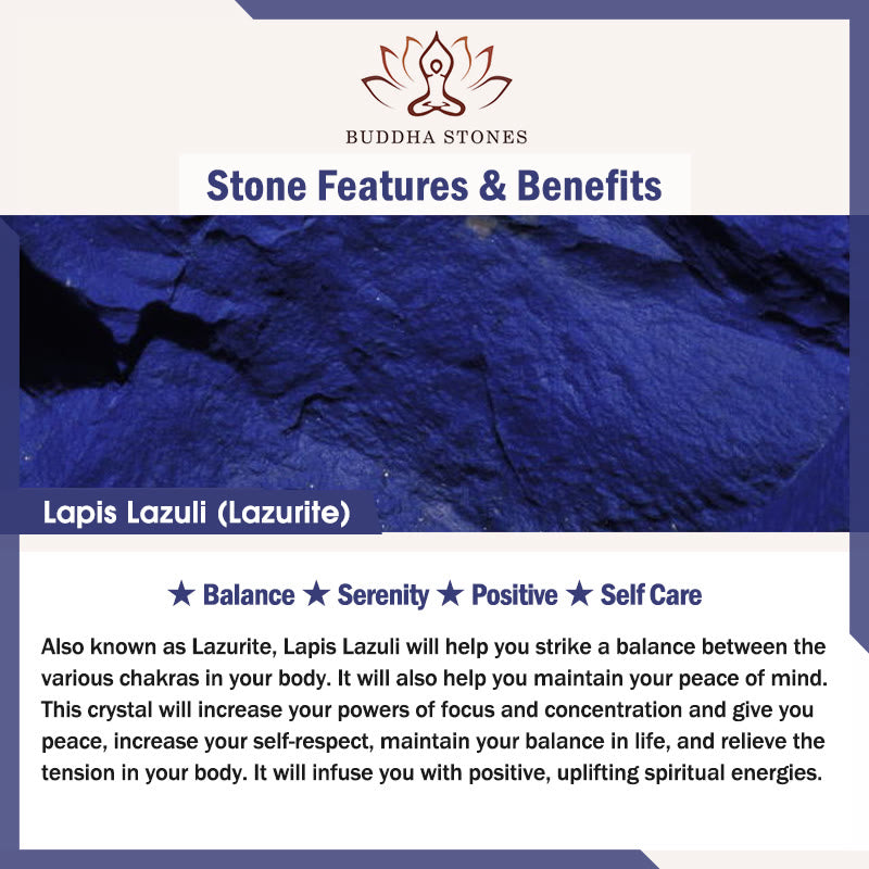 Buddha Stones Natural Aquamarine Lazurite Lapis Lazuli Fish Healing Bracelet