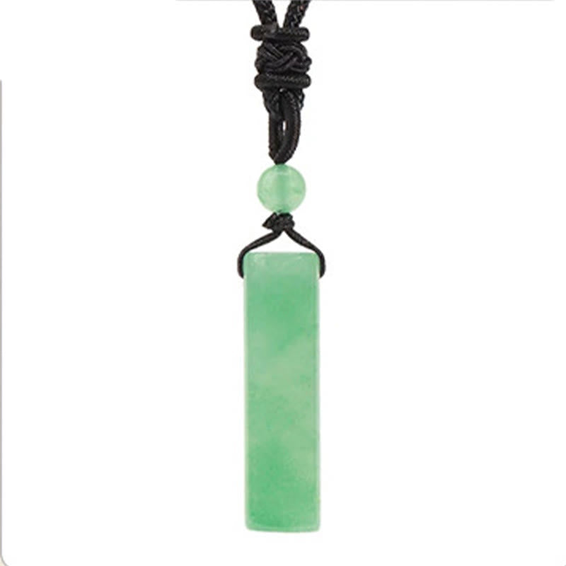 WORN WITHIN Various Crystal Rose Quartz Green Aventurine Amethyst Cylinder Healing Necklace Pendant