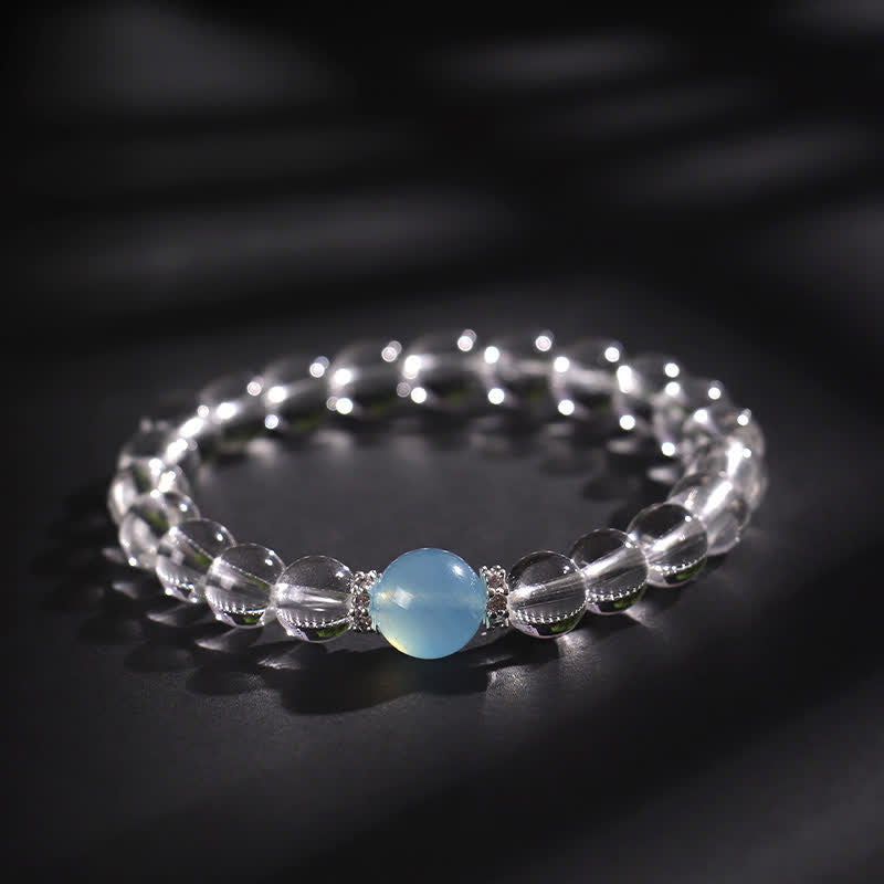 WORN WITHIN Clear Quartz Aquamarine Healing Bracelet