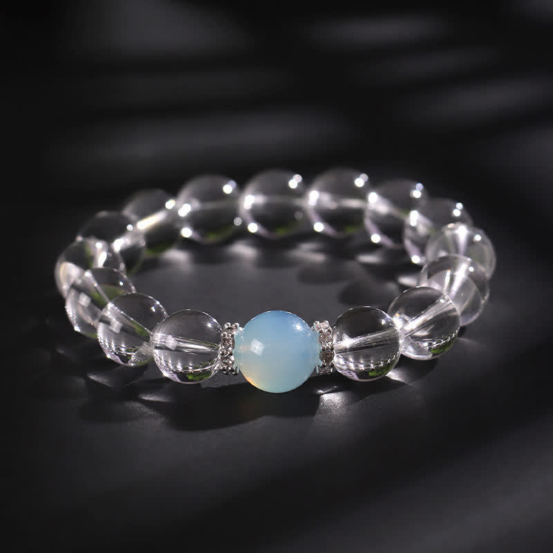 WORN WITHIN Clear Quartz Aquamarine Healing Bracelet