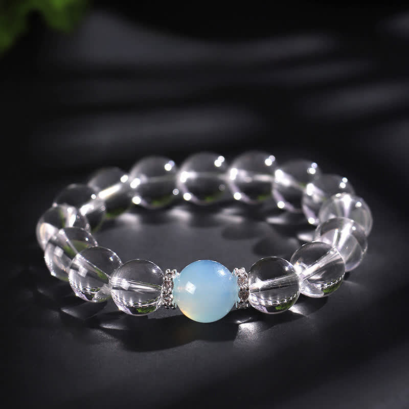 WORN WITHIN Clear Quartz Aquamarine Healing Bracelet