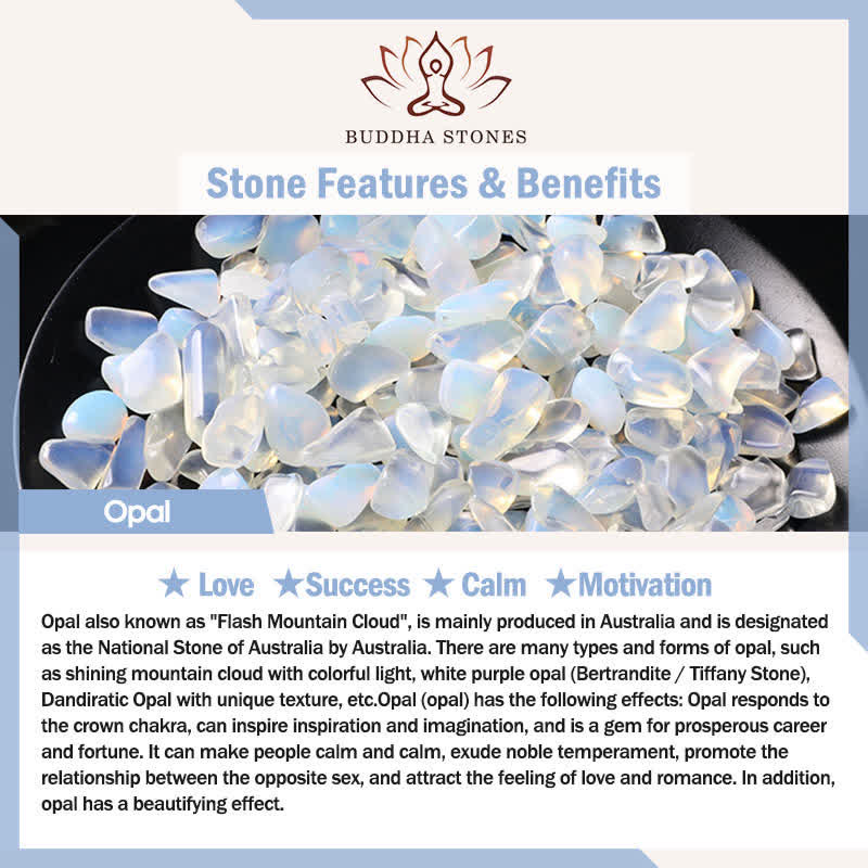 Buddha Stones Natural Stone Opal Double Pendant Calm Necklace