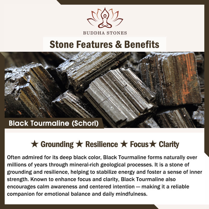 Buddha Stones Irregular Natural Black Tourmaline Grounding Drop Earrings