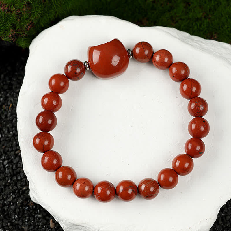 WORN WITHIN Cute Cat Design Blue Lace Agate Clear Quartz  Beaded Bracelet