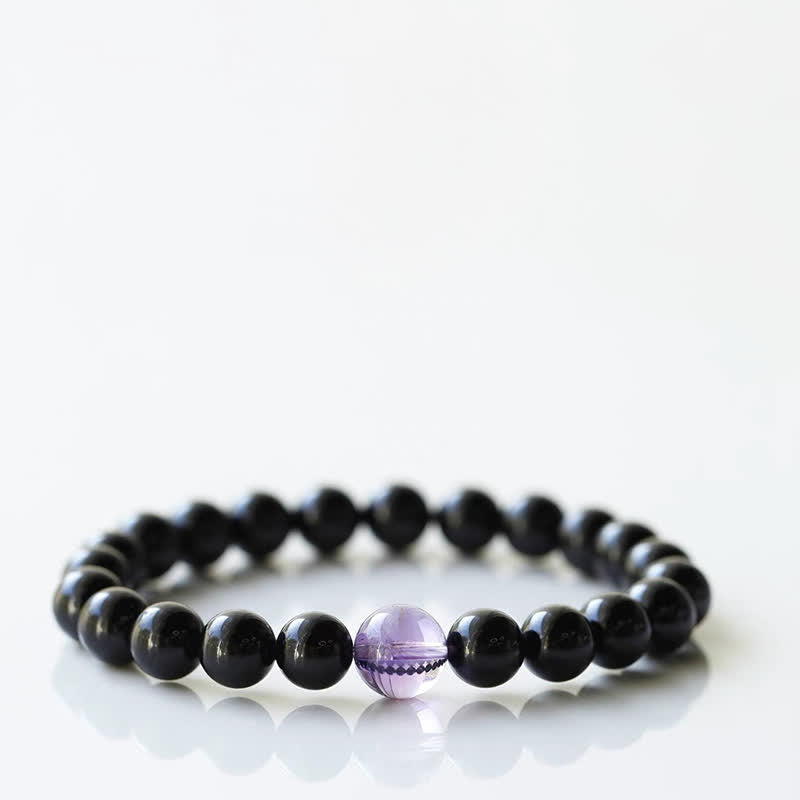 WORN WITHIN Black Tourmaline Crystal Zodiac Animal Design Resilience Bracelet