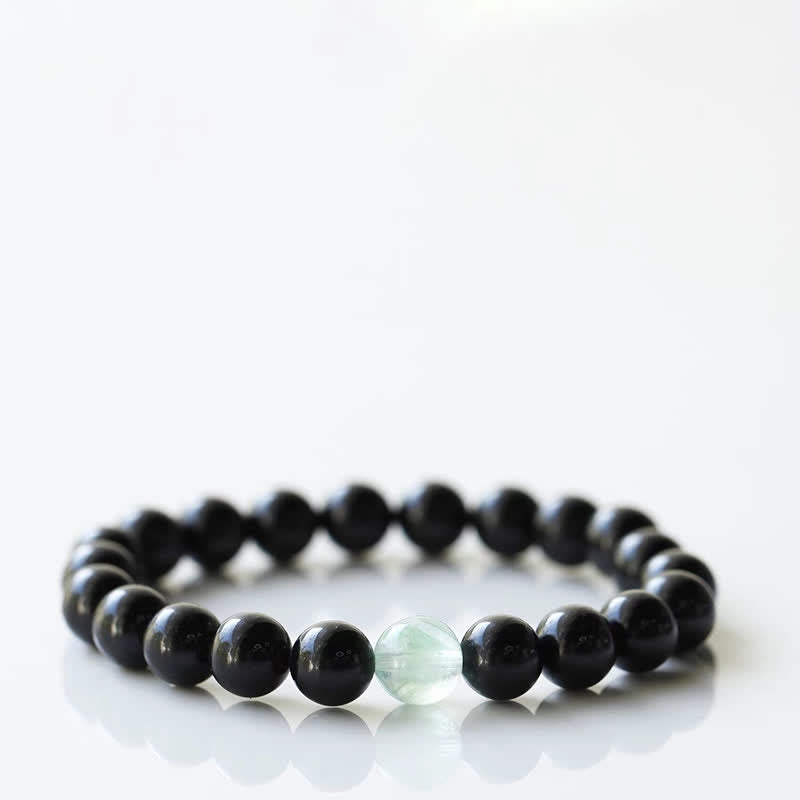 WORN WITHIN Black Tourmaline Crystal Zodiac Animal Design Resilience Bracelet