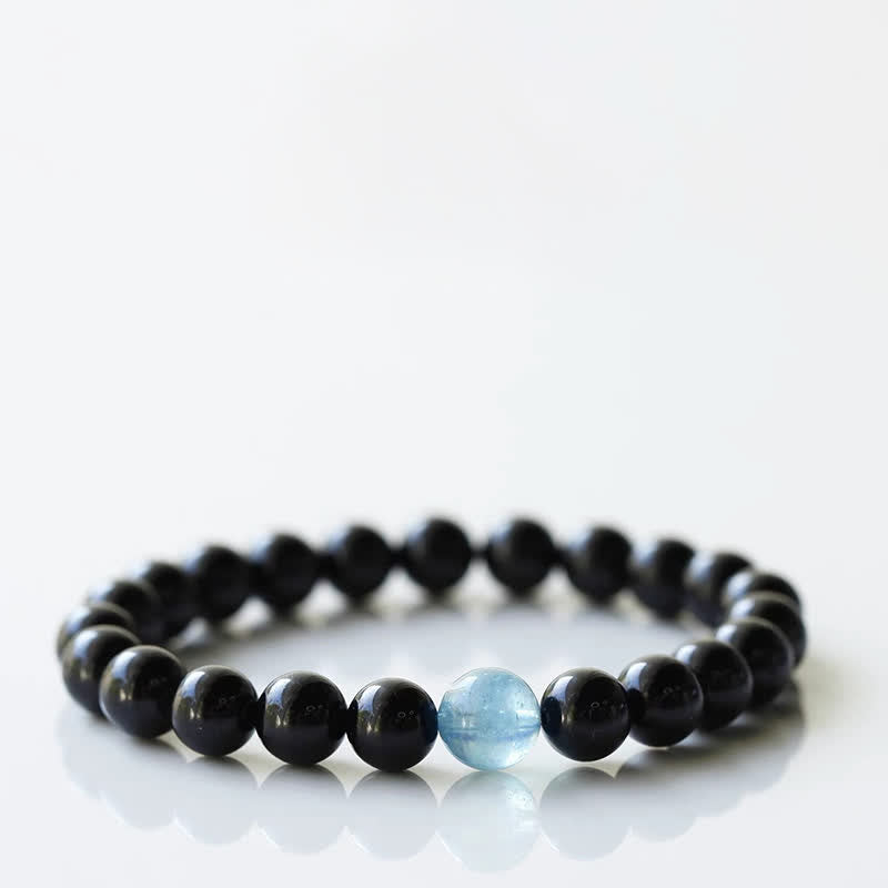 WORN WITHIN Black Tourmaline Crystal Zodiac Animal Design Resilience Bracelet