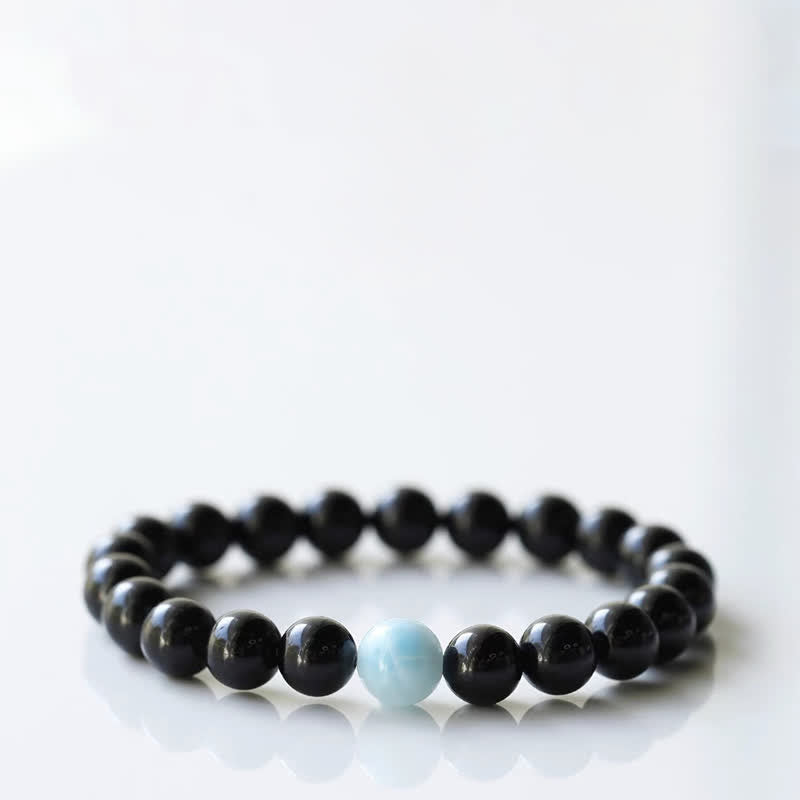 WORN WITHIN Black Tourmaline Crystal Zodiac Animal Design Resilience Bracelet
