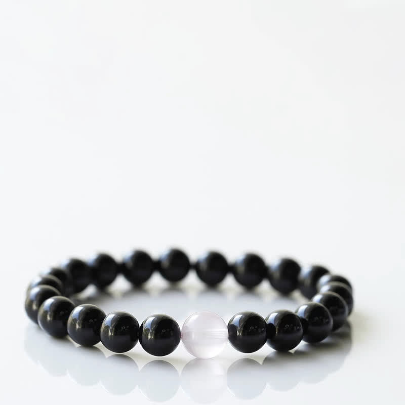 WORN WITHIN Black Tourmaline Crystal Zodiac Animal Design Resilience Bracelet