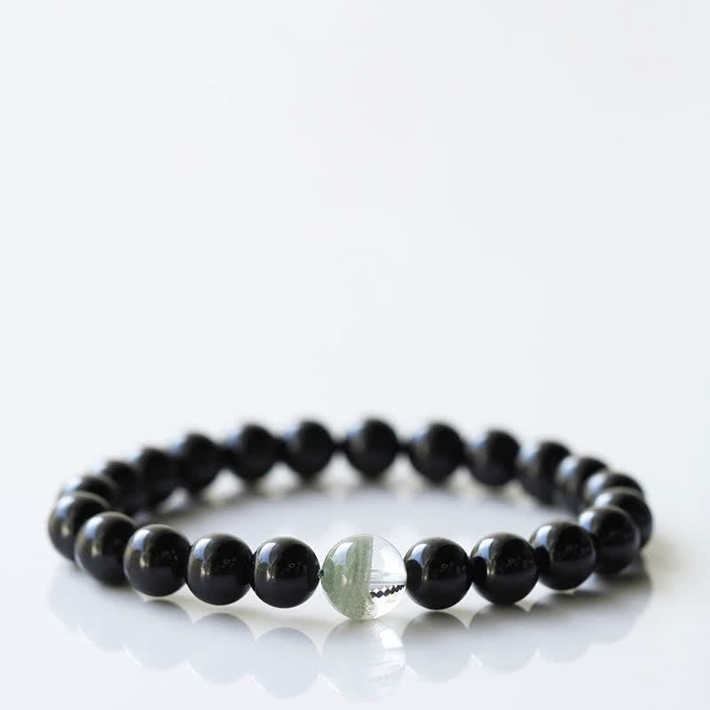 WORN WITHIN Black Tourmaline Crystal Zodiac Animal Design Resilience Bracelet