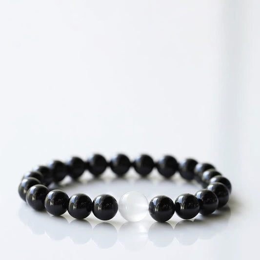 WORN WITHIN Black Tourmaline Crystal Zodiac Animal Design Resilience Bracelet