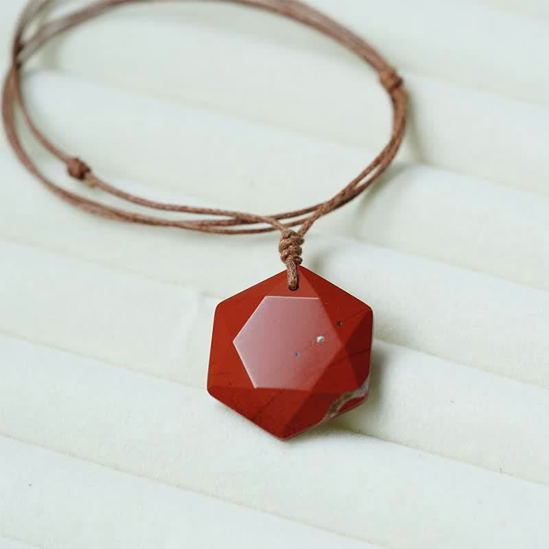 WORN WITHIN Star of David Carving Clear Quartz Indian Agate Amethyst Healing Necklace Pendant