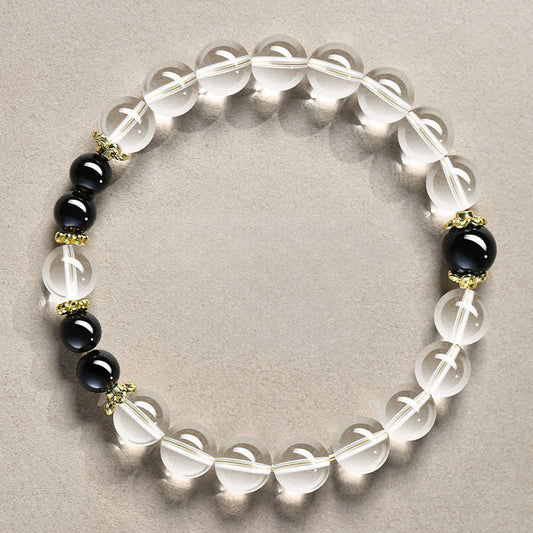 WORN WITHIN Natural Clear Quartz Beaded Healing Bracelet