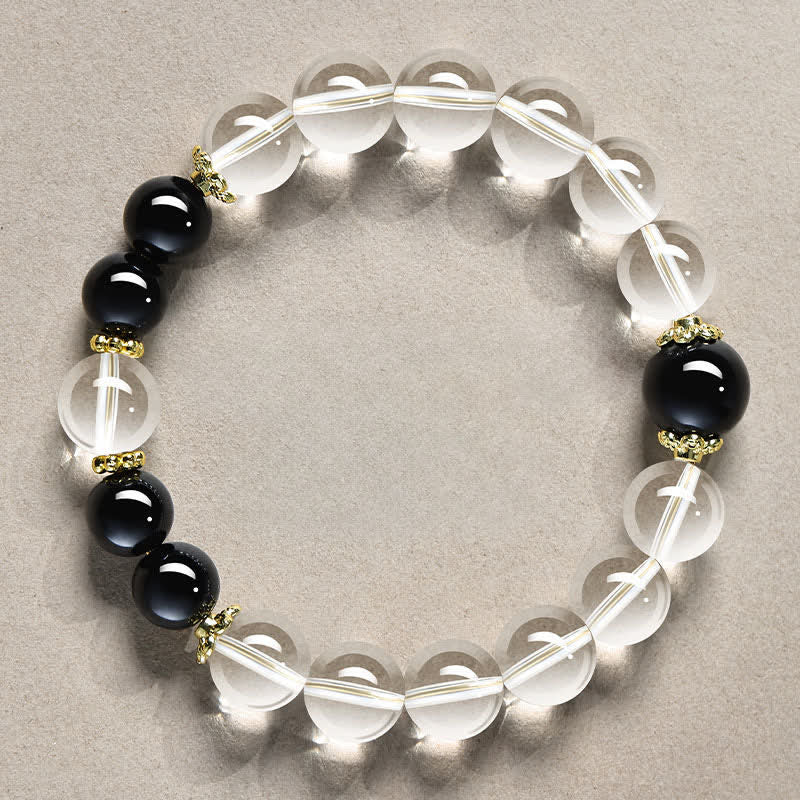 WORN WITHIN Natural Clear Quartz Beaded Healing Bracelet