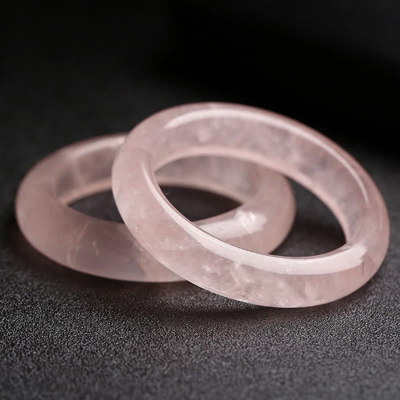 WORN WITHIN  Natural Rose Quartz Love Caring Bracelet Bangle