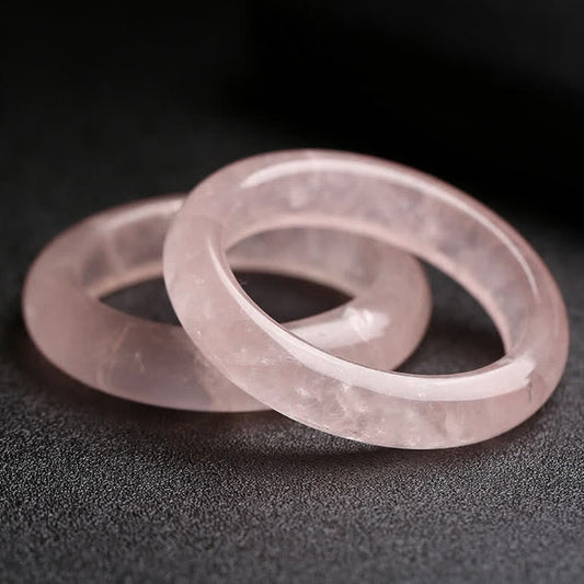 WORN WITHIN  Natural Rose Quartz Love Caring Bracelet Bangle