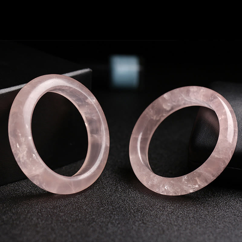 WORN WITHIN  Natural Rose Quartz Love Caring Bracelet Bangle