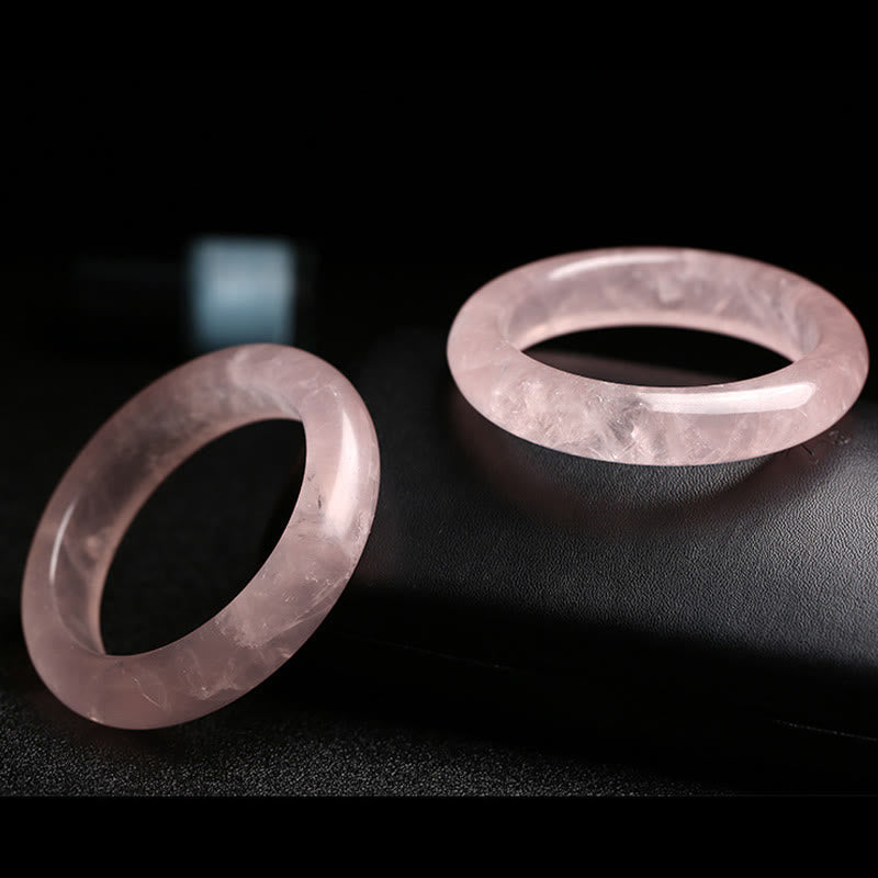 WORN WITHIN  Natural Rose Quartz Love Caring Bracelet Bangle