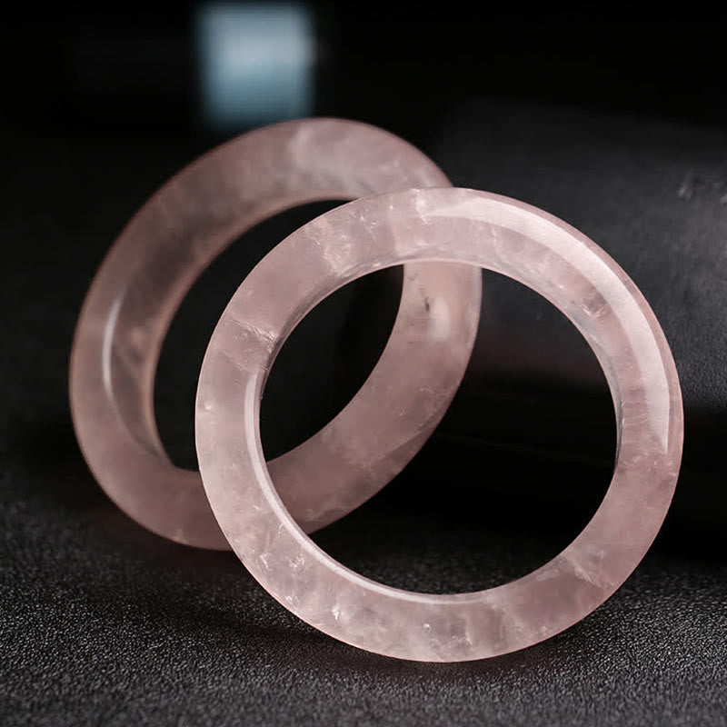 WORN WITHIN  Natural Rose Quartz Love Caring Bracelet Bangle
