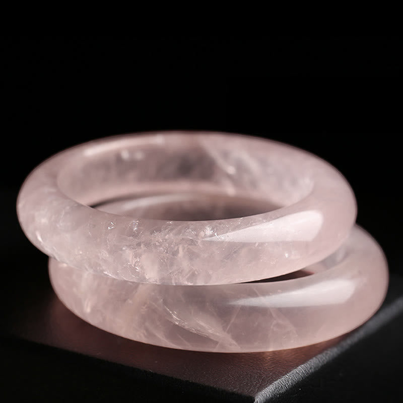 WORN WITHIN  Natural Rose Quartz Love Caring Bracelet Bangle