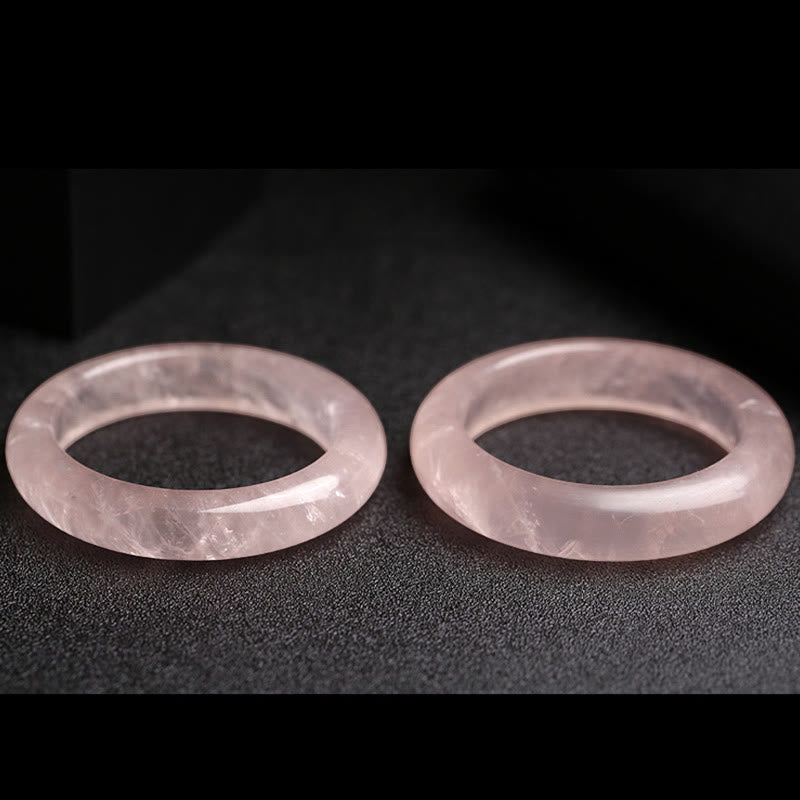 WORN WITHIN  Natural Rose Quartz Love Caring Bracelet Bangle