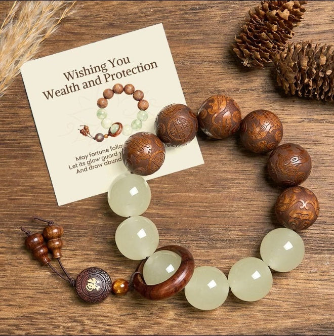 Sappan Wood Tibetan Bead Bracelet