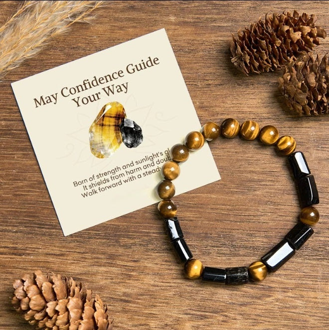 Black Tourmaline Tiger's Eye Boxed Bracelet