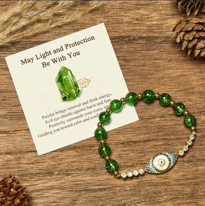 Peridot Evil Eye Bracelet