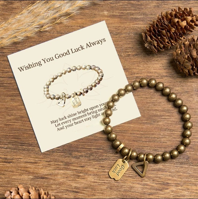 Pure Copper Brass Bead Bracelet