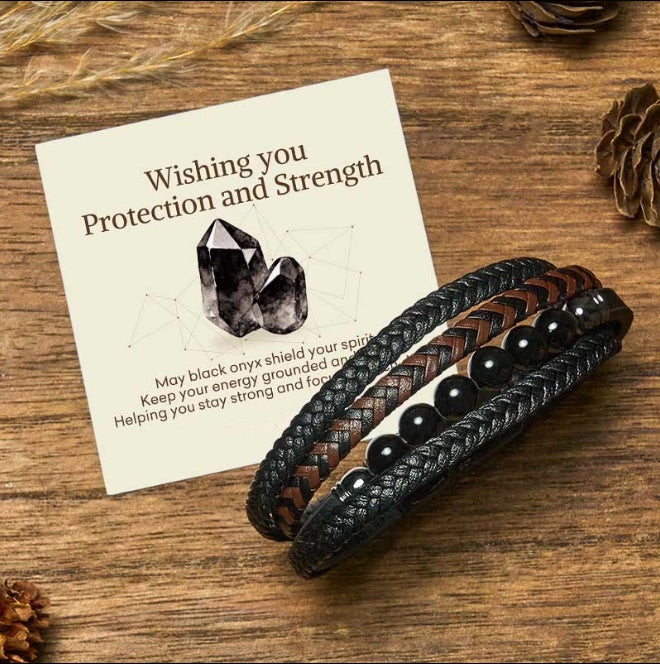Black Onyx Bead Bracelet