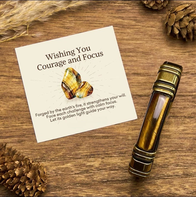 Tiger's Eye Leather Bracelet
