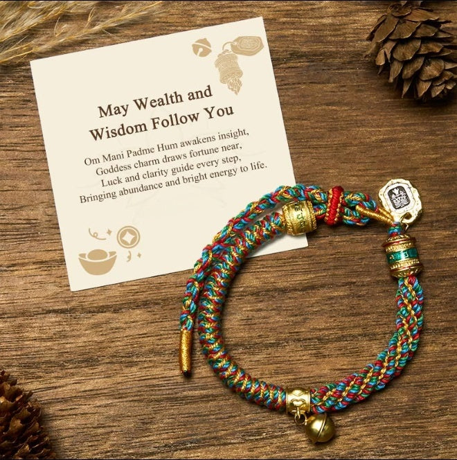 Multicolor Braided String Bracelet