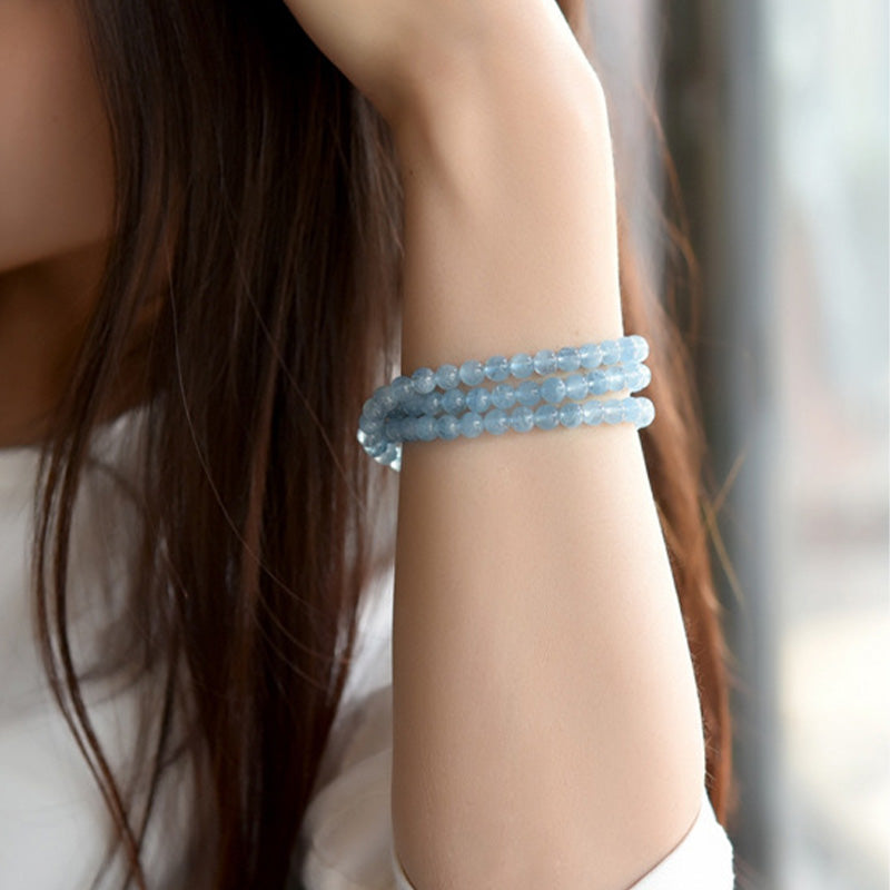 WORN WITHIN Natural Aquamarine Peace Healing Bracelet
