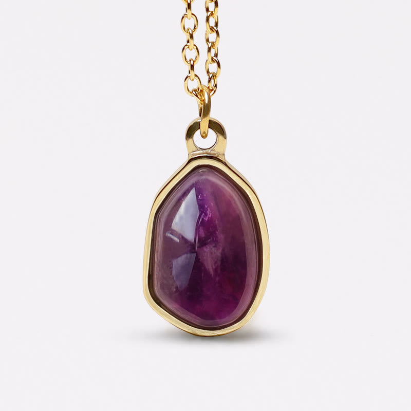 WORN WITHIN Natural Green Aventurine Amethyst Rose Quartz Blessing Necklace Pendant