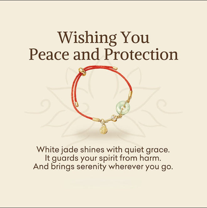 Hetian Jade Red String Bracelet
