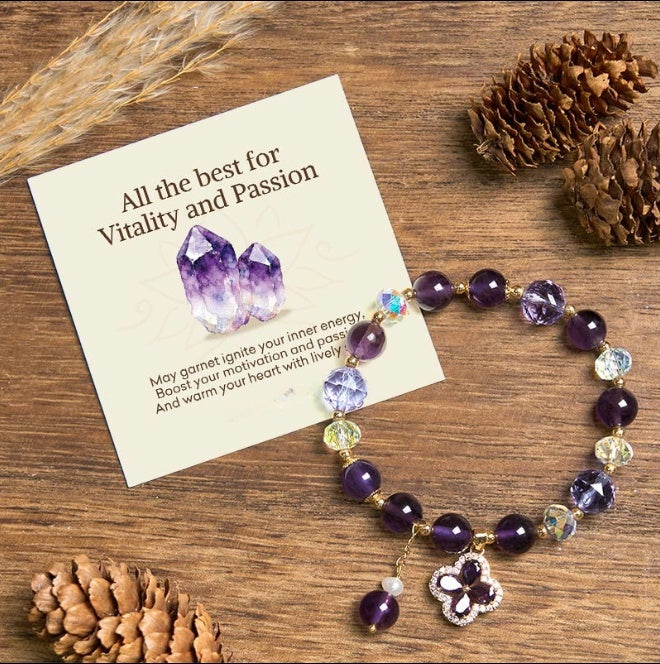 Amethyst Flower Bracelet
