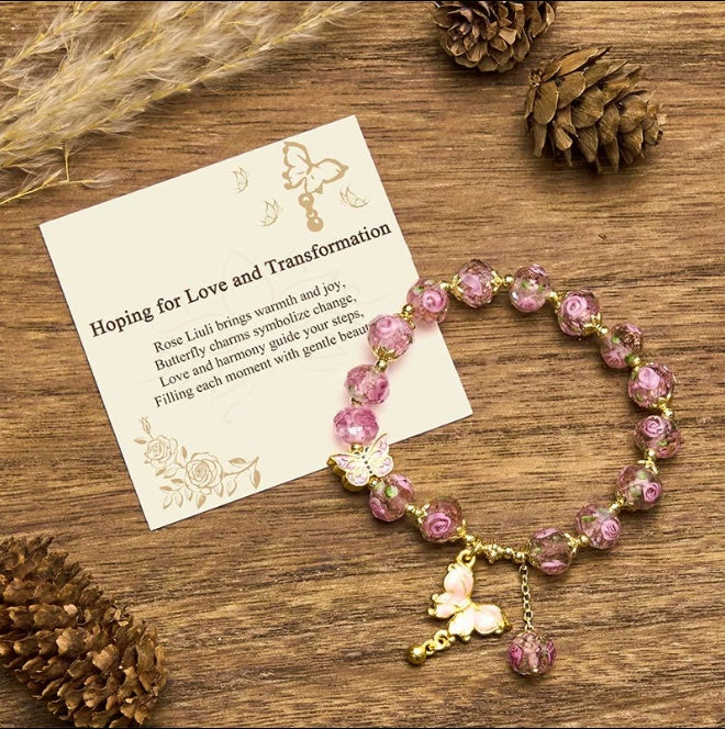 Liuli Butterfly Bead Bracelet