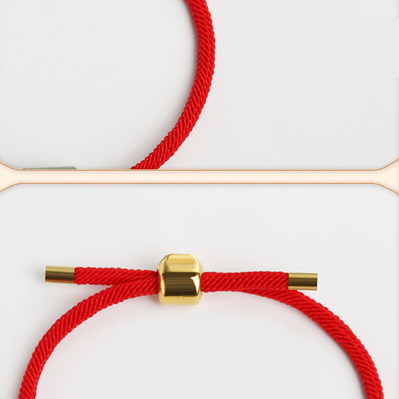 WORN WITHIN Tibet Handmade Green Aventurine Red Stone Malachite Luck Protection Braided Rope Bracelet