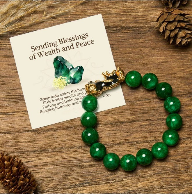 Cyan Jade Pixiu Bracelet