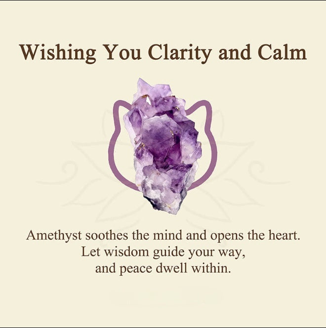 Amethyst Cat Charm Bracelet