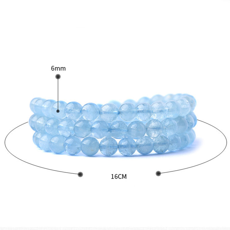 WORN WITHIN Natural Aquamarine Peace Healing Bracelet