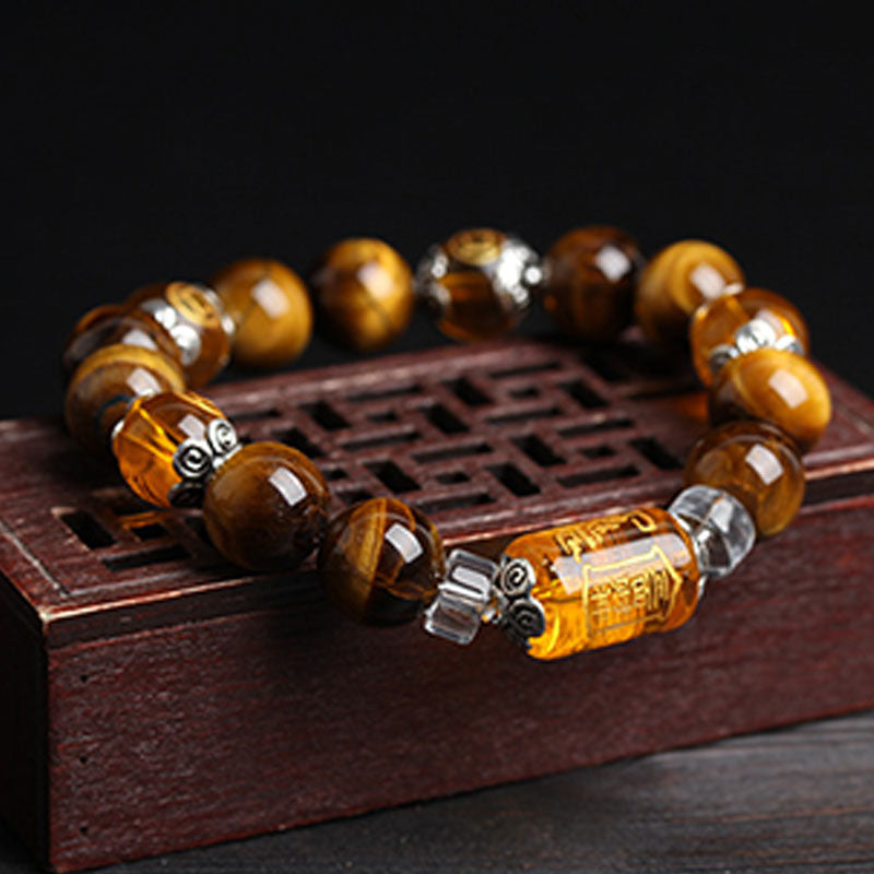 WORN WITHIN Tiger Eye Bead Fortune Prosperity Bracelet
