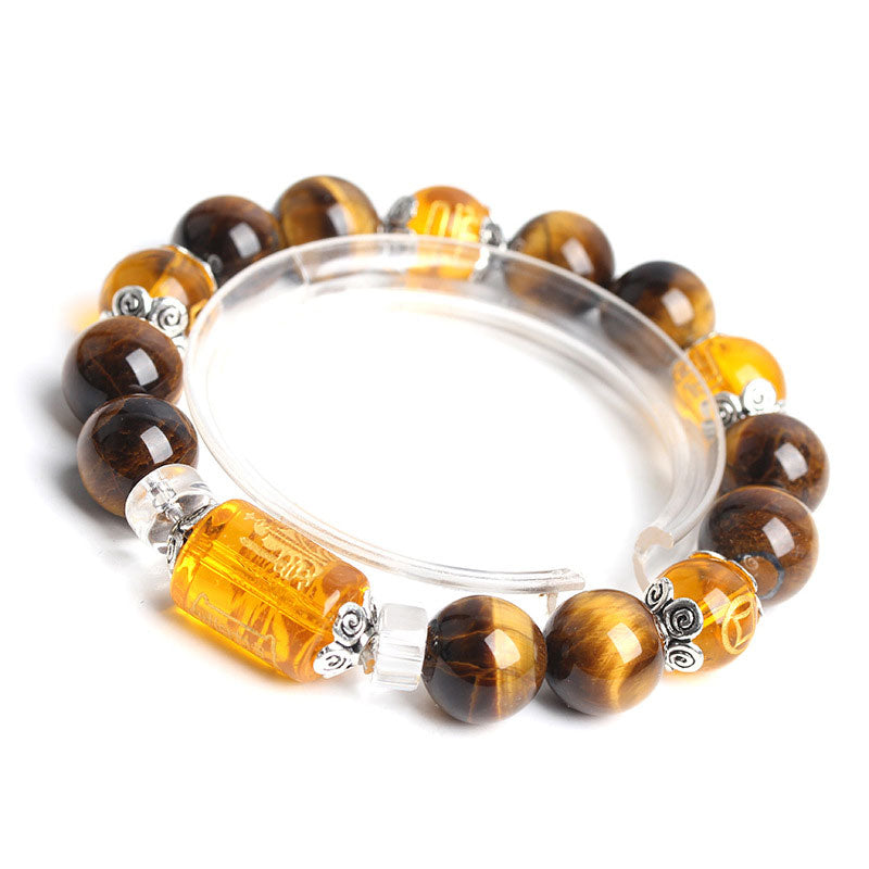 WORN WITHIN Tiger Eye Bead Fortune Prosperity Bracelet