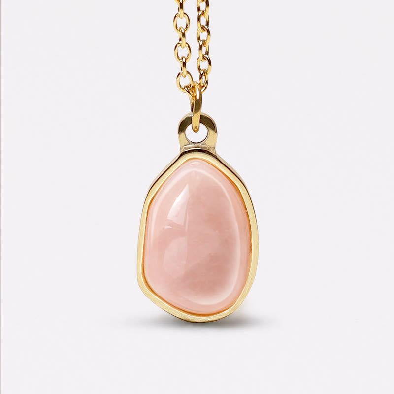 WORN WITHIN Natural Green Aventurine Amethyst Rose Quartz Blessing Necklace Pendant